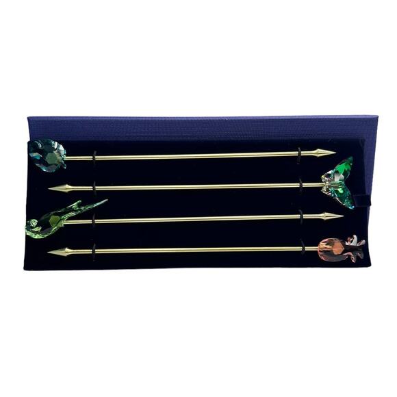 Swarovski Jungle Beats Cocktail Stirrers Andoki, Set of 4 - Picture 3 of 4